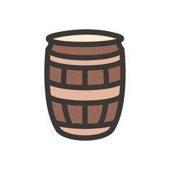 barrel beer filled style