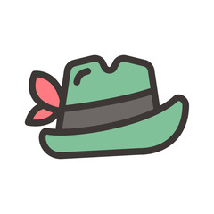 tyrolean hat filled style