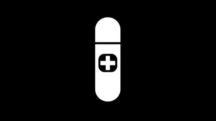 Medication glyph icon, bold and sharp design for depicting modern medical therapies.