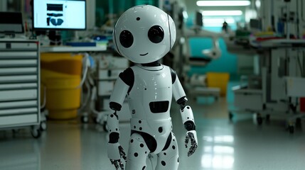 Medical Robot in Hospital  Healthcare Technology  AI Assistant