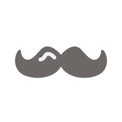 mustache flat style