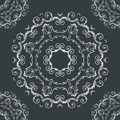 Damask Floral Patterns Moroccan Islamic Pattern Wallpaper Folk Embroidery, Aztec Ornament Print. Design for Carpet, Wallpaper, Clothing, Wrapping, Fabric