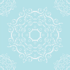 Damask Pattern Design Palestinian Korean Traditional Pattern Background Folk Embroidery, Aztec Ornament Print. Design for Carpet, Wallpaper, Clothing, Wrapping, Fabric