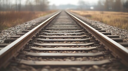 Fototapeta premium Railroad Tracks Perspective