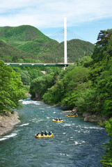 ラフティング　群馬県みなかみ町　 諏訪峡