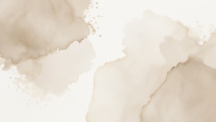 Obraz premium Neutral beige and cream watercolor wash with subtle texture for a minimalist, modern background. Created with generative AI technology