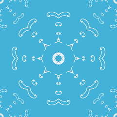 Fototapeta premium Damask Patterns Traditional Islamic Geometric Patterns Printable Folk Embroidery, Aztec Ornament Print. Design for Carpet, Wallpaper, Clothing, Wrapping, Fabric