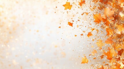 Fototapeta premium Vibrant Autumn Leaves Festive Background