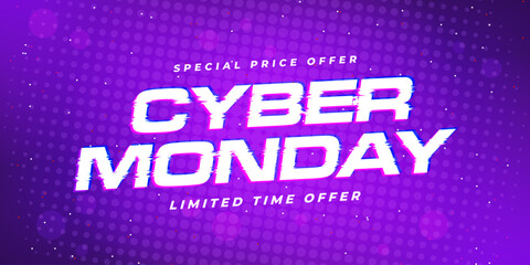 Cyber Monday banner background for Promotion sale poster
