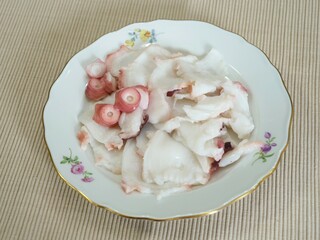 北海ダコの刺身