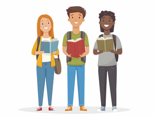 Flat College Students Collaboration AI Project Candid Moment Brainstorming Ideas Coding Modern Classroom Illustration Enthusiastic Expertise AI Learning Growth Simple Vector Design Business Tone