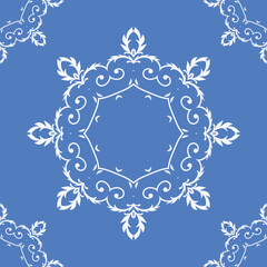 Damask Patterns Endless Ethnic Geometric Pattern Folk Embroidery, Aztec Ornament Print. Design for Carpet, Wallpaper, Clothing, Wrapping, Fabric