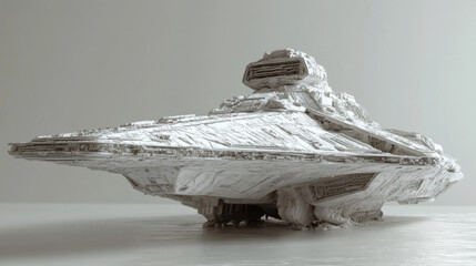 3D rendered model of spaceship, powerful and majestic