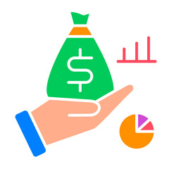 Cost of living icon, Bussines planning 