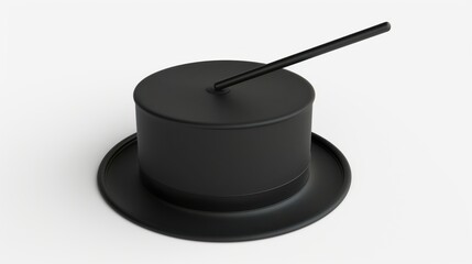 Black Top Hat with a Wand