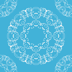 Damask Silk Vintage Korean Traditional Pattern Background Folk Embroidery, Aztec Ornament Print. Design for Carpet, Wallpaper, Clothing, Wrapping, Fabric