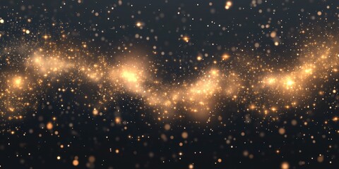 Fototapeta premium Gold Sparkles on Black Background