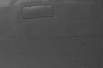 A fragment of an old airplane fuselage.