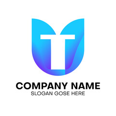 Fototapeta premium Modern letter u logo design 