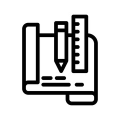 Fototapeta premium document with stationery outline style