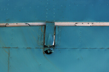 Fragment, detail of an airplane wing.