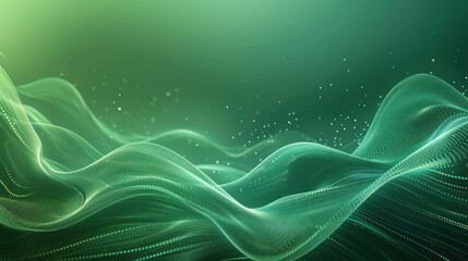 A futuristic green digital background with minimalistic shapes, creating a sleek and modern aesthetic, perfect for professional and forward-thinking presentations