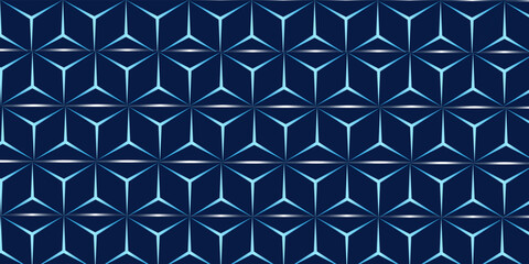 geometric 3d pattern in illustrator with basic shapes with glowing effect