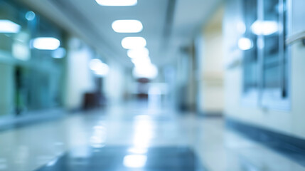 Fototapeta premium Abstract blurred hospital and clinic interior for background.