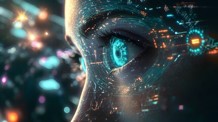 Quantum Consciousness Detector Probing the Ethereal Realms of Awareness in a Futuristic Digital Landscape