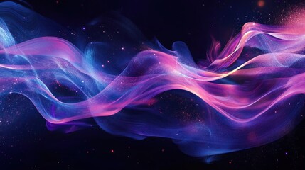 Abstract Lines Banner with flowing lines and futuristic, dynamic shapes.