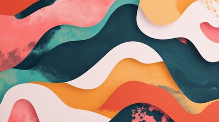 Obraz premium Abstract Patterns Poster with creative, free-flowing shapes and a modern aesthetic.