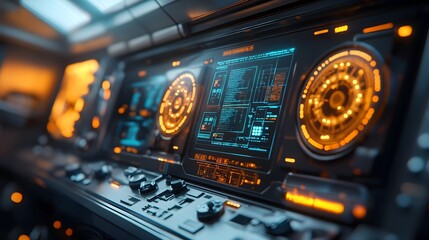 Obraz premium Quantum Sensor Detecting Dark Matter Interactions in Futuristic Scientific Laboratory