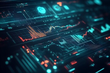Fototapeta premium Abstract Digital Data Visualization