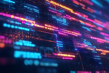 Naklejka premium Abstract Digital Code Background