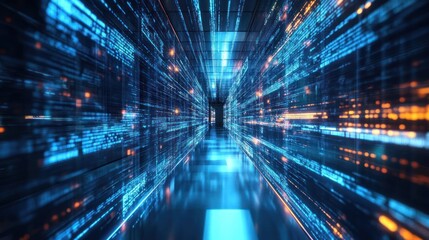 Digital communication network, representing data transfer and information technology systems.