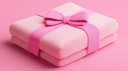 Cozy pink blanket wrapped in gift box with bow, perfect for warmth and comfort. Ideal for gifting on special occasions