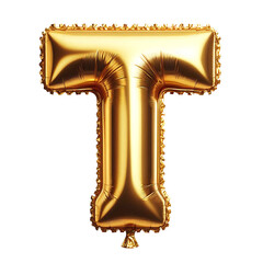 Obraz premium A shiny gold foil alphabet 