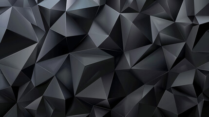 Obraz premium Abstract geometric black background featuring triangles.