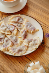 Fresh and tasty dumplings with filling
