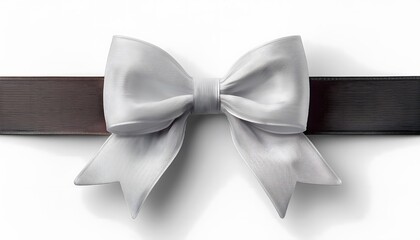 Naklejka premium Festive Christmas bow clip art isolated on white background.