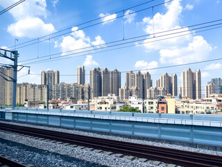 Naklejka premium Guangzhou Highspeed train track