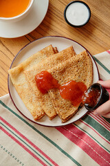 Fresh and delicious overnight pancakes