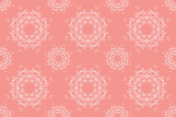 Damask Wallpaper Patterns Turkish Ethnic Motifs Pattern Folk Embroidery, Aztec Ornament Print. Design for Carpet, Wallpaper, Clothing, Wrapping, Fabric