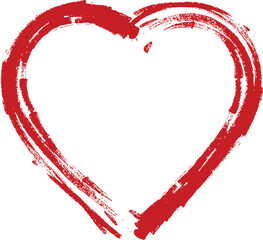 heart made of red paint