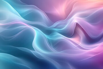 Abstract background of flowing, luminous blue, pink, and purple waves.