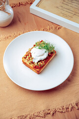 fresh and delicious breakfast served