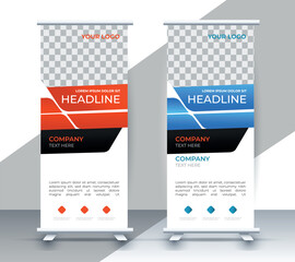Modern roll up banner design template. flyer. pull up. presentation. brochure. poster. advertisement. print media	
