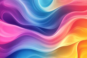 Obraz premium Abstract background with colorful wavy lines in blue, pink, yellow and purple.