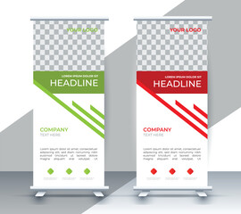 Modern roll up banner design template. flyer. pull up. presentation. brochure. poster. advertisement. print media	
