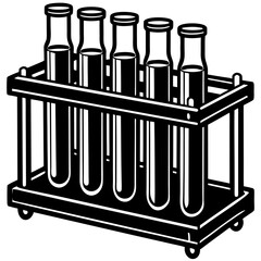 silhouette test tube rack.